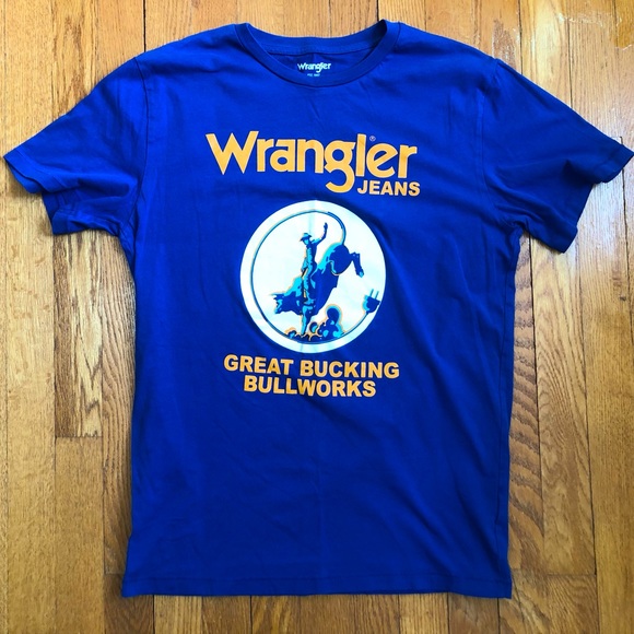 Wrangler Jeans S/S Tee Great Bucking Bullworks - Picture 1 of 8